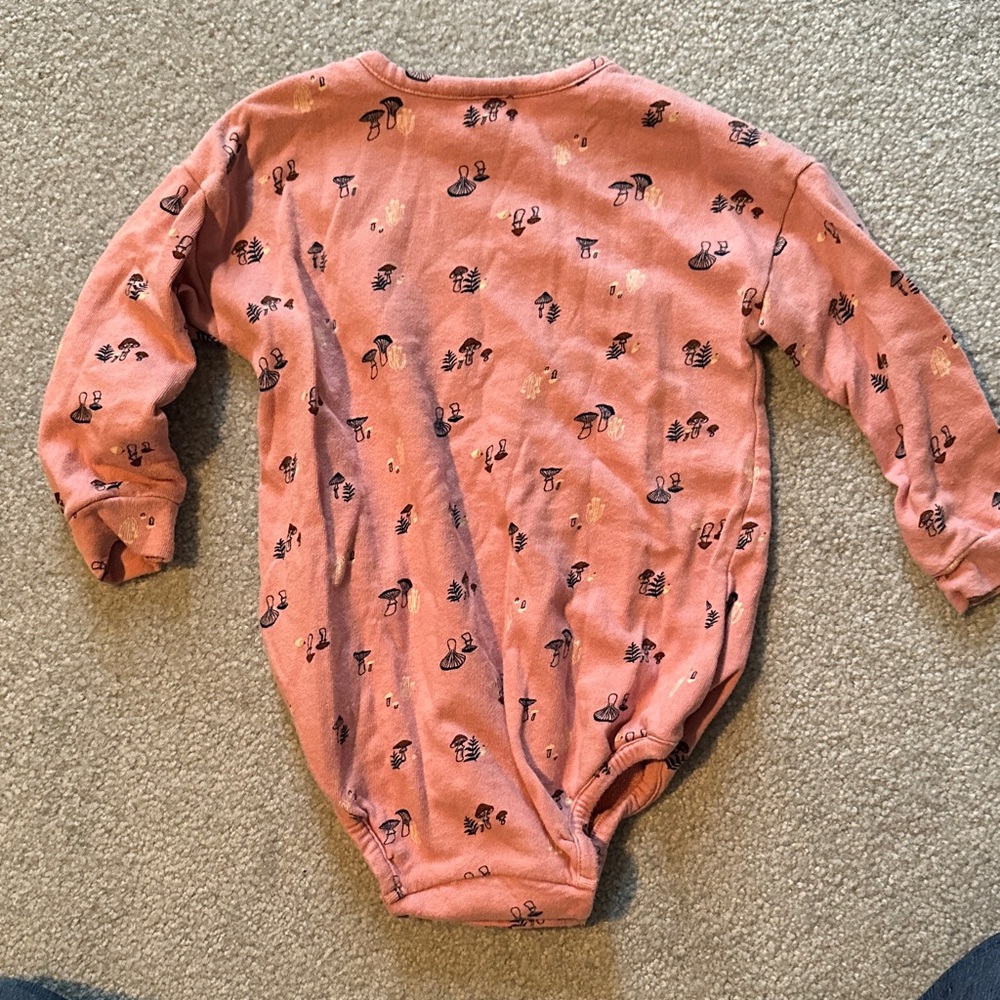 Pink Patterned Kids One Piece - Picture 3 of 4